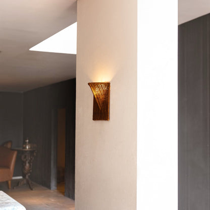 Roma Woven Rattan Wall Sconce - Brown Wall Light Gypset Cargo