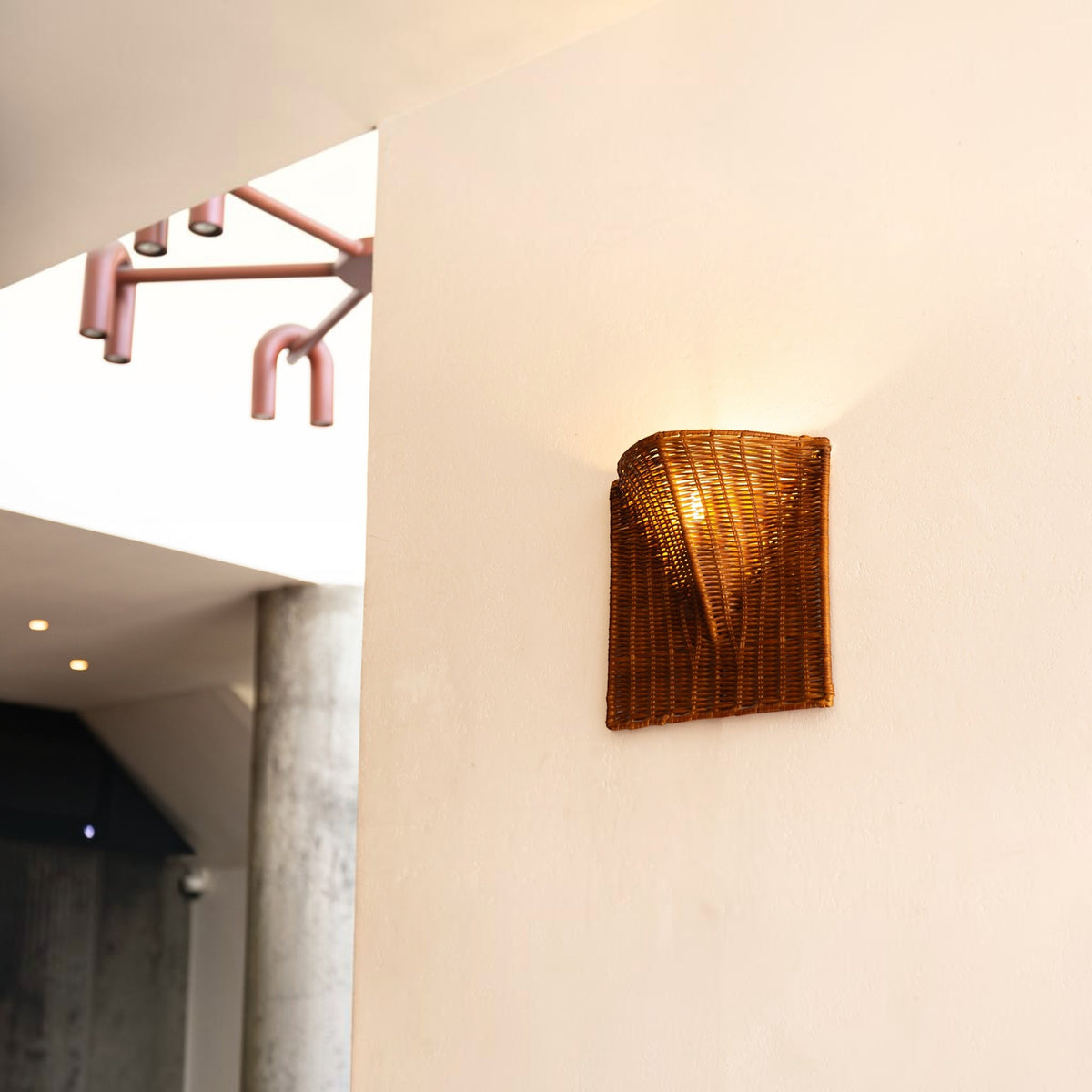 Roma Woven Rattan Wall Sconce - Brown Wall Light Gypset Cargo