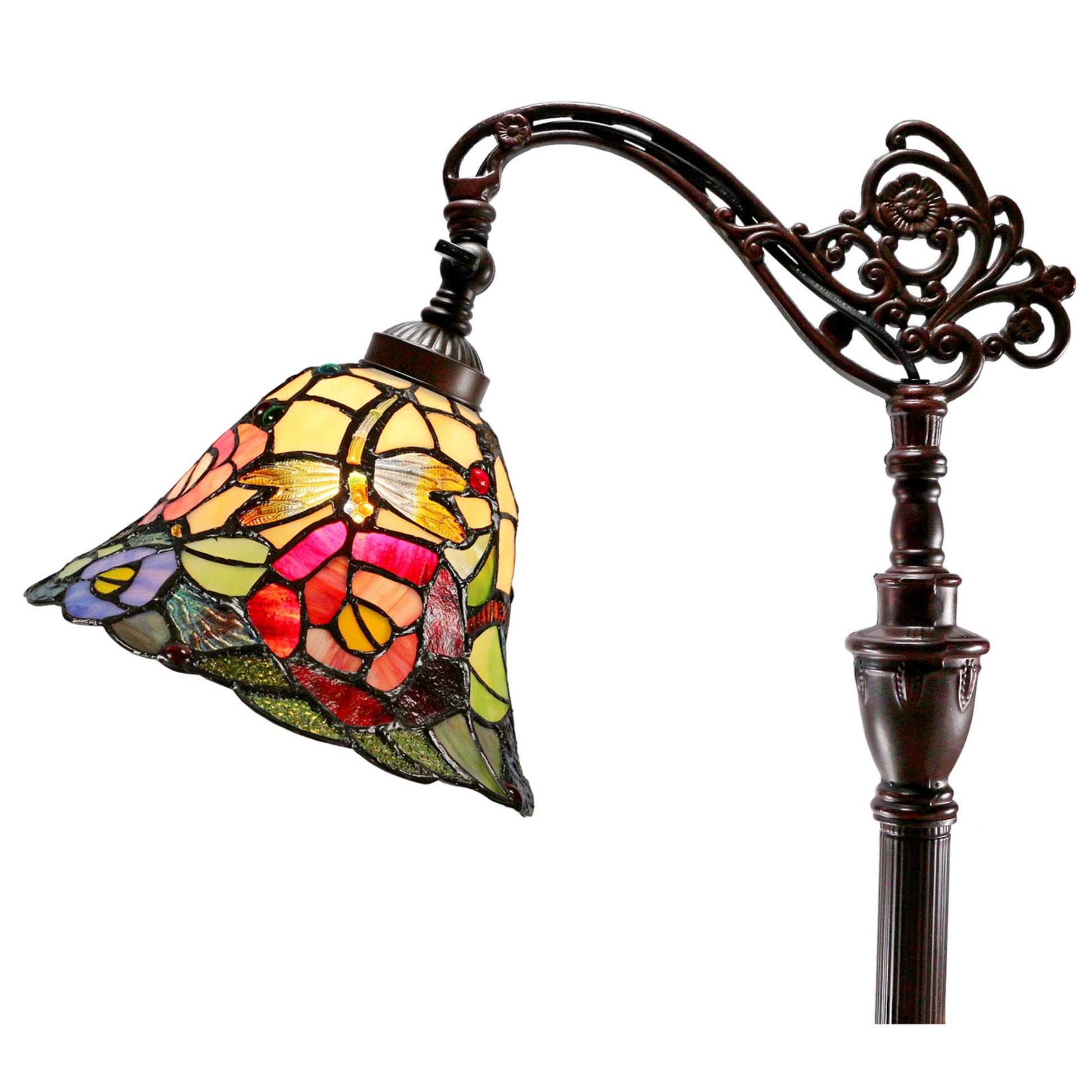 Rosita Edwardian Stained Glass Floor Lamp Floor Lamp G&G Bros