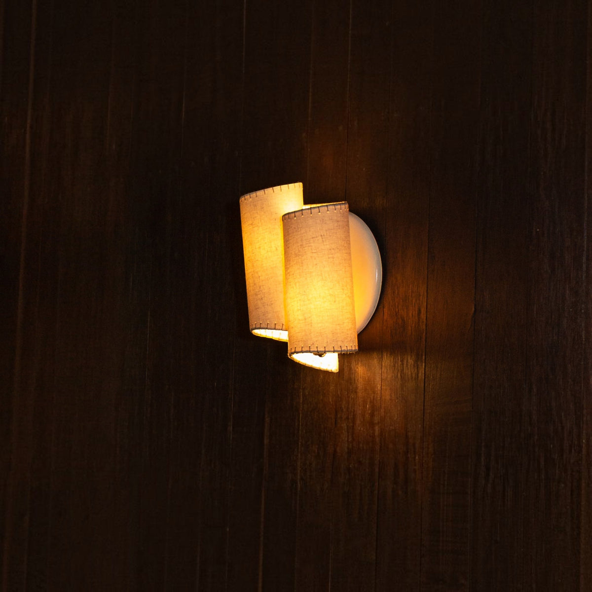Rovinj Scroll Linen Wall Sconce - Off White Wall Light Gypset Cargo