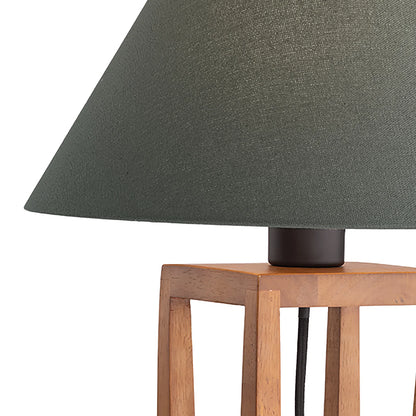 Rynn Wooden Table lamp - Sea Green Table Lamp Mayfield Lighting