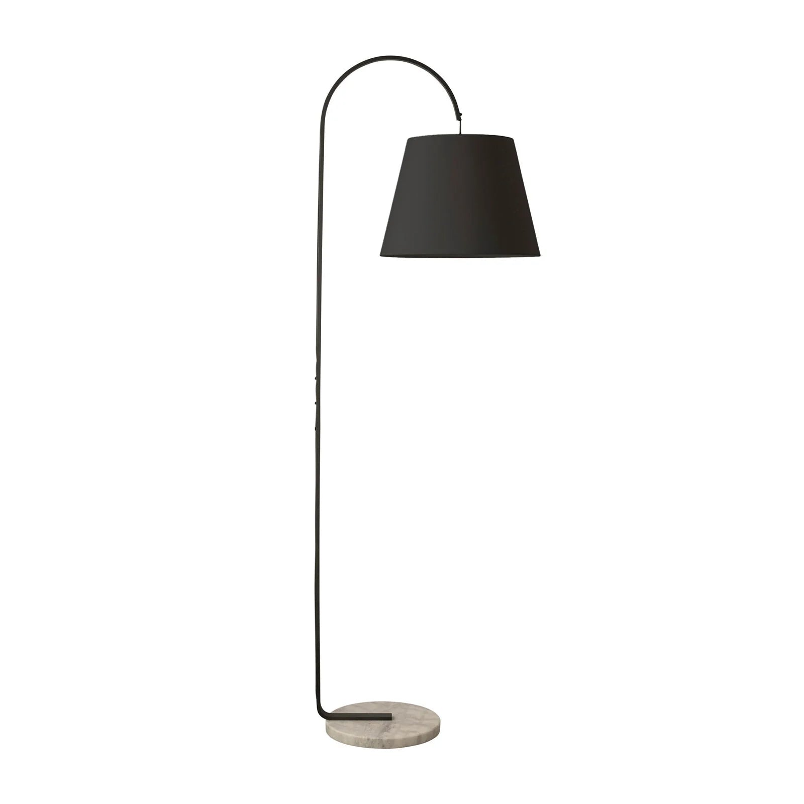 Silas Marble Base Floor Lamp Floor Lamp Mayfield Lighting Black