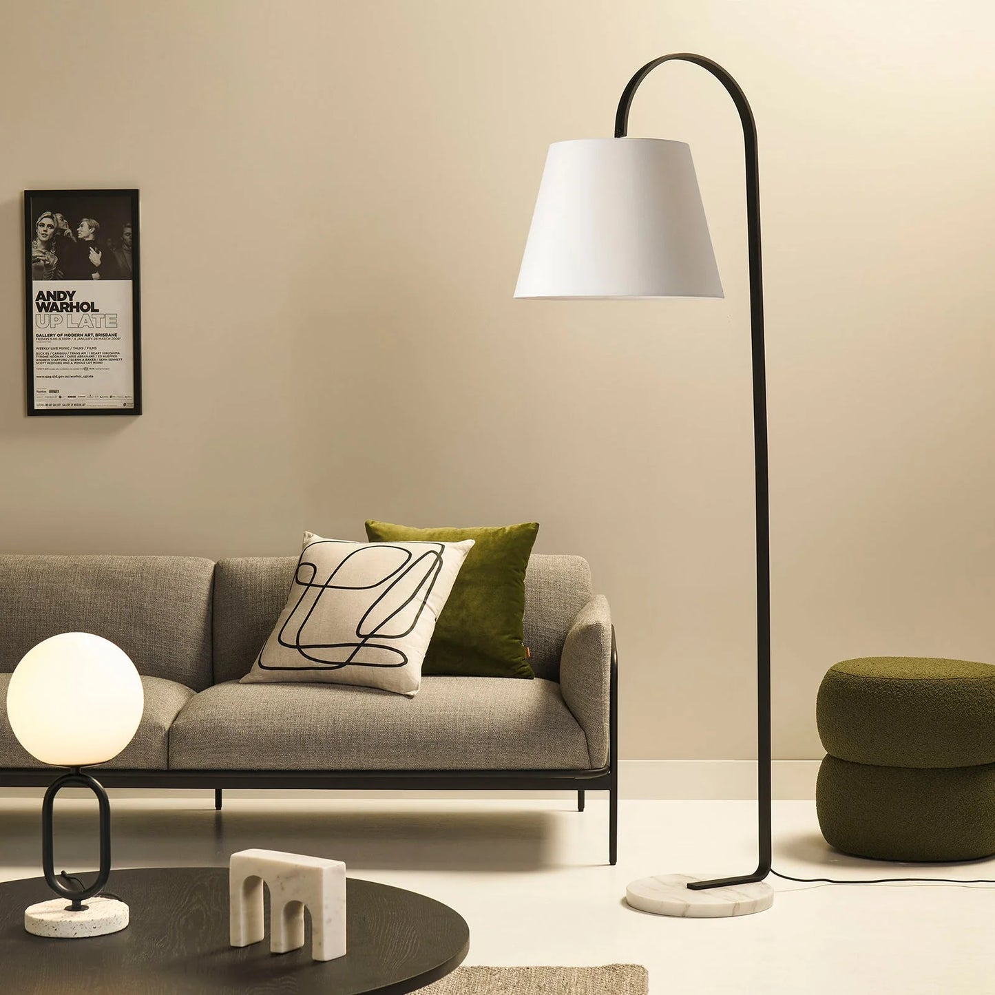 Silas Marble Base Floor Lamp Floor Lamp Mayfield Lighting
