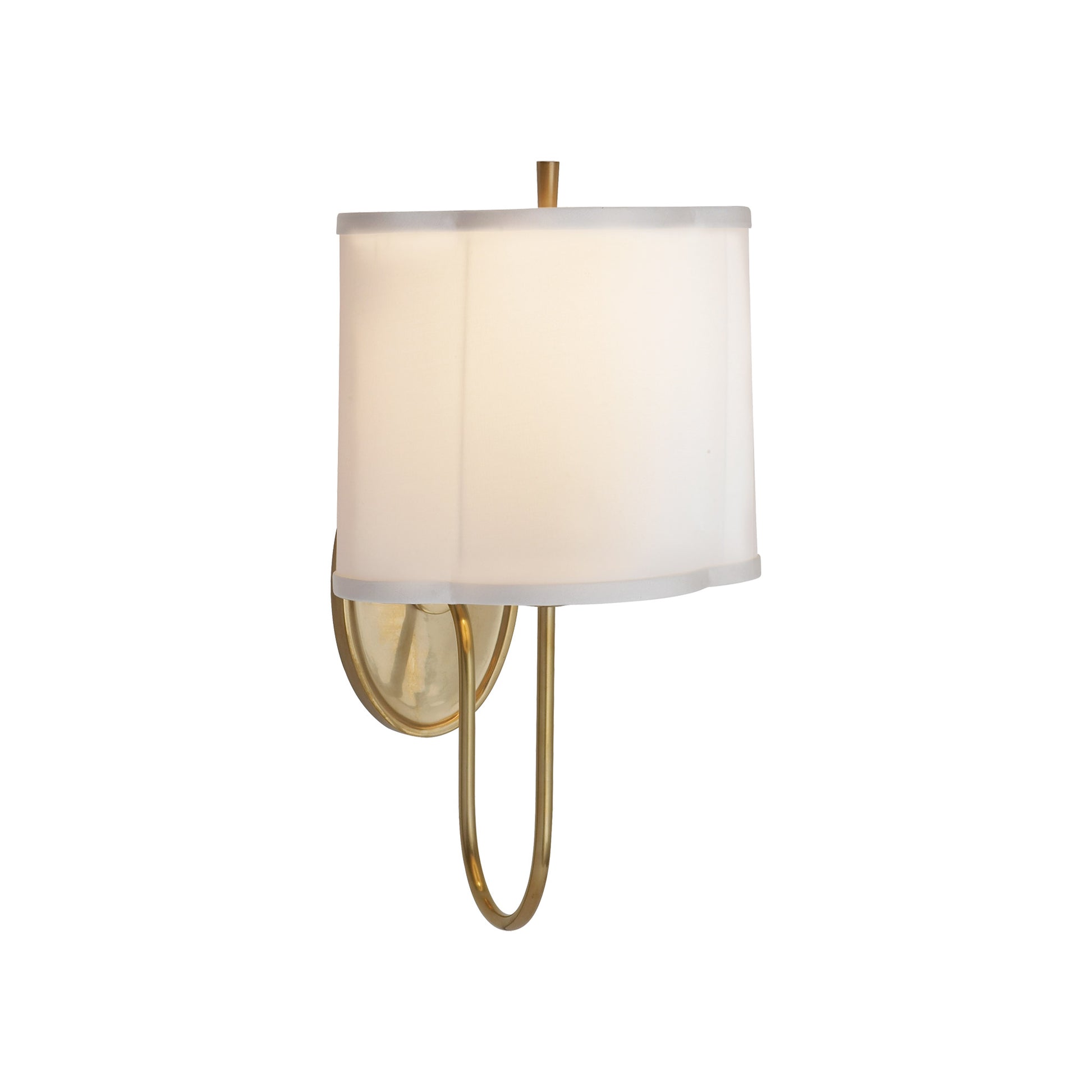 Barbara Barry Simple Silk Scallop Wall Sconce Wall Light Bloomingdales Lighting Soft Brass