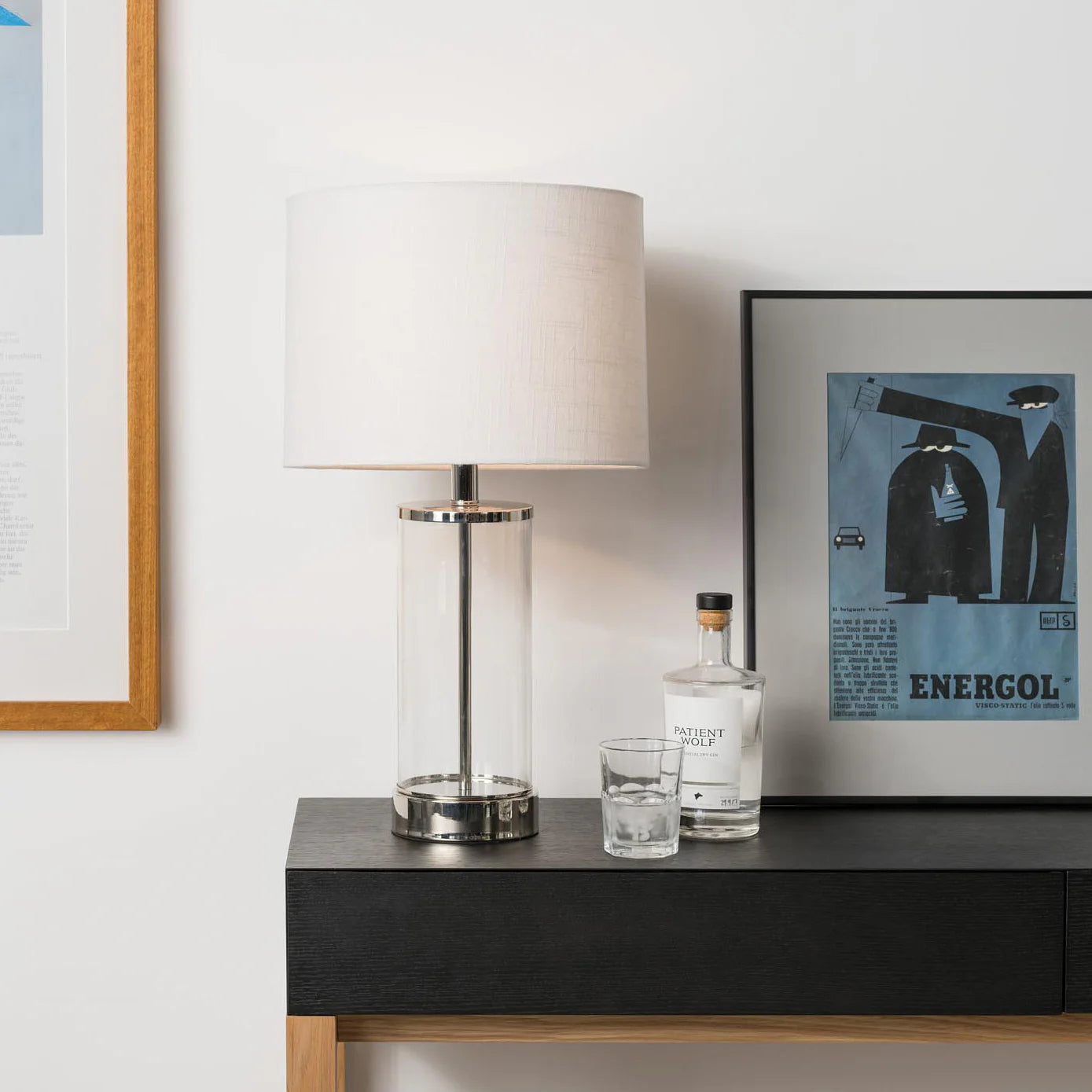 Sloane Glass Table Lamp - Chrome Table Lamp Mayfield Lighting