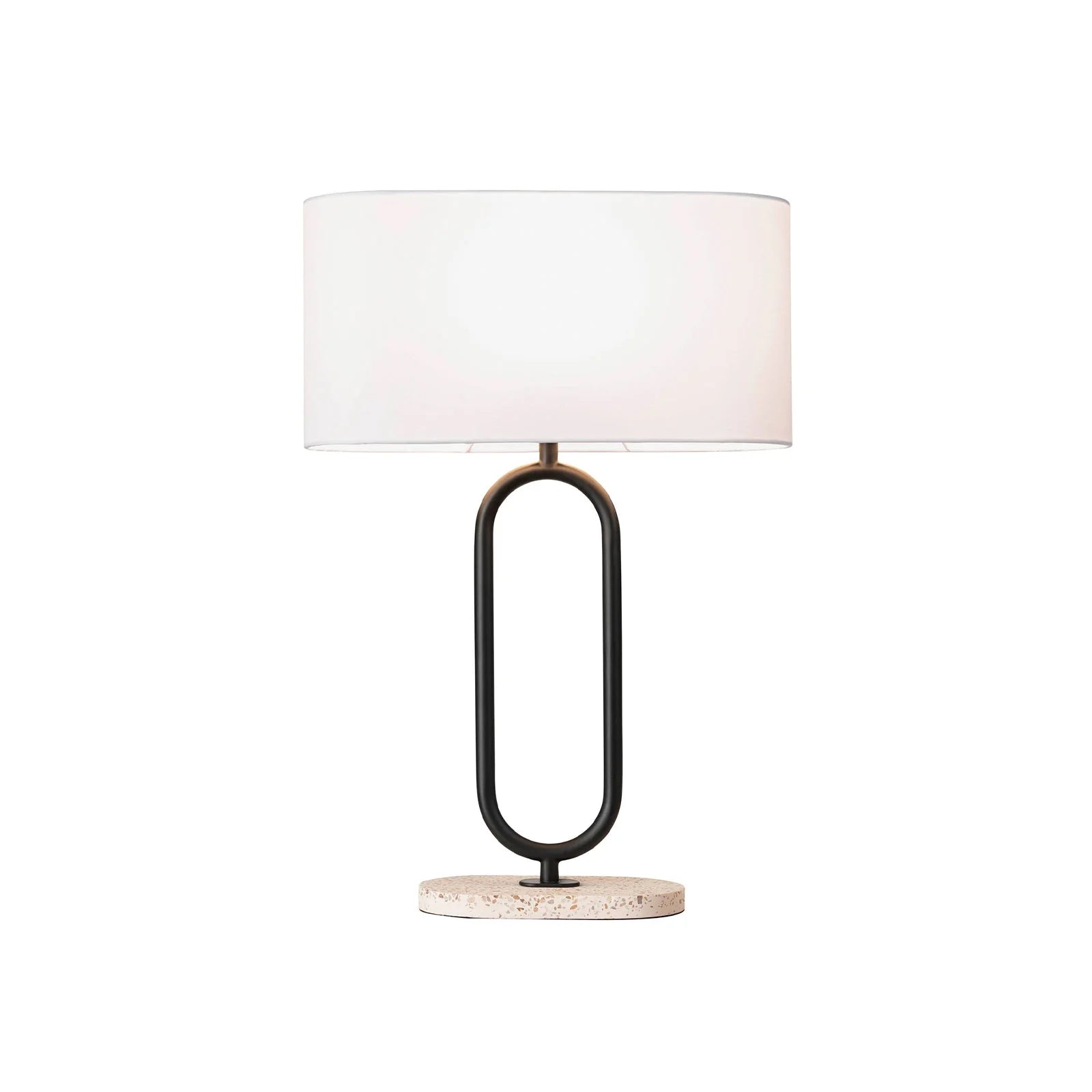 Soho Terrazzo Oval Table Lamp - Satin Black Table Lamp Mayfield Lighting