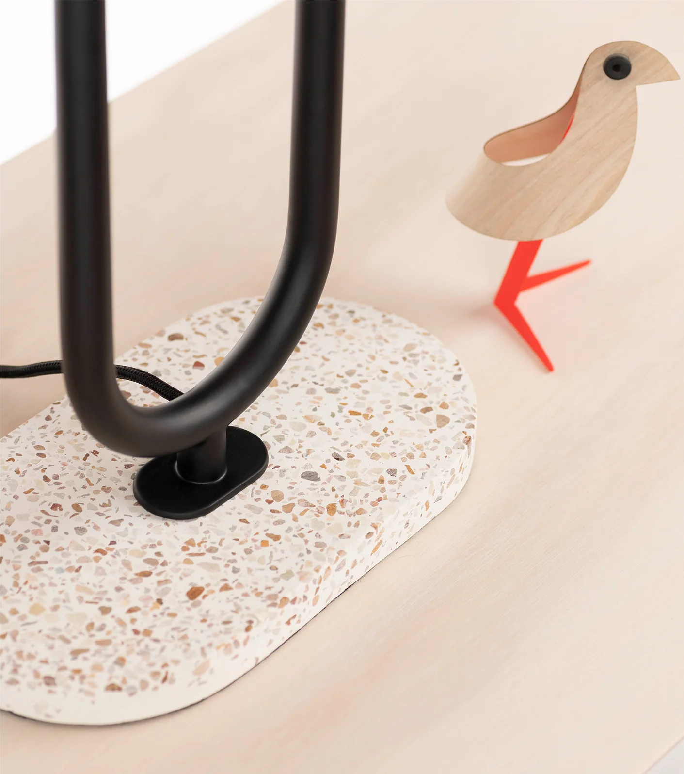 Soho Terrazzo Oval Table Lamp - Satin Black Table Lamp Mayfield Lighting