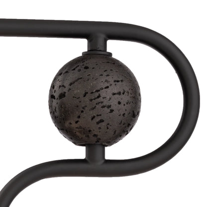 Solaris Travertine Table Lamp - Black & Bronze Table Lamp Mayfield Lighting