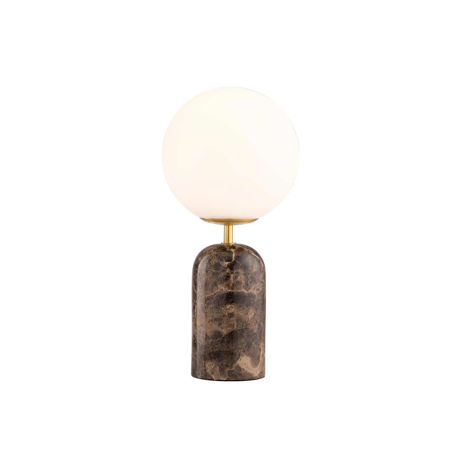 Soren Frosted Glass Desk Lamp Desk Lamp Mayfield Lighting Brown Marble