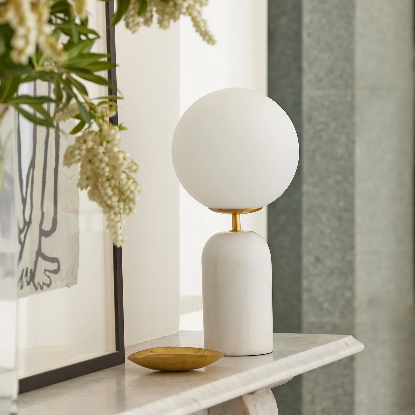 Soren Frosted Glass Desk Lamp Desk Lamp Mayfield Lighting