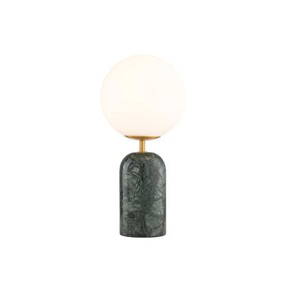 Soren Frosted Glass Desk Lamp Desk Lamp Mayfield Lighting Green Marble
