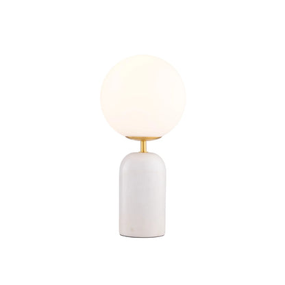 Soren Frosted Glass Desk Lamp Desk Lamp Mayfield Lighting White Marble