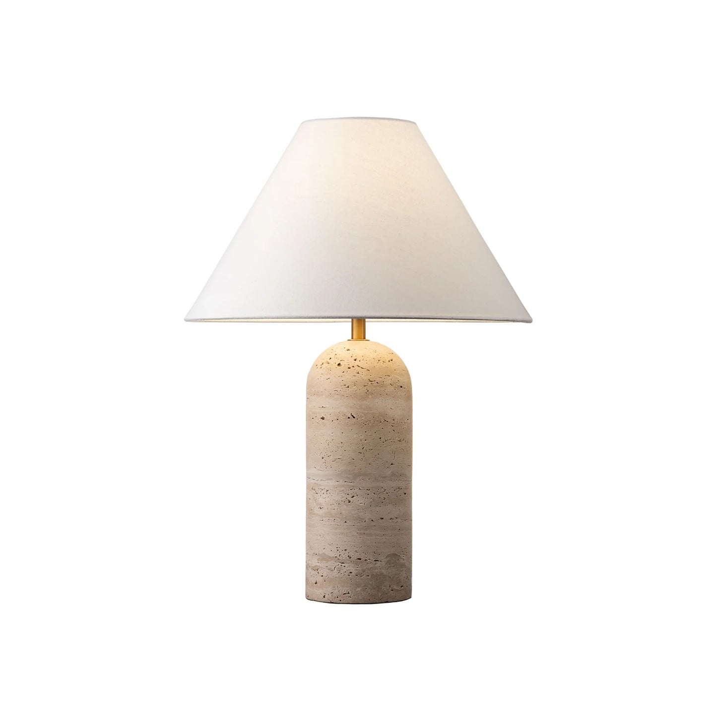 Soren Travertine Table Lamp Table Lamp Mayfield Lighting Cone