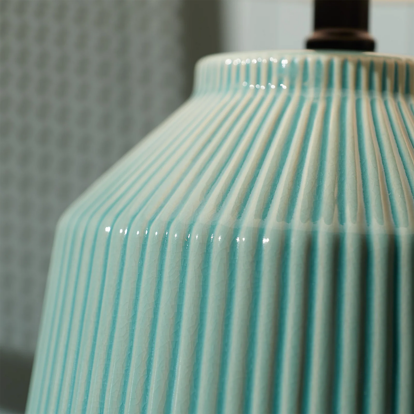 Stevie Ceramic Table Lamp - Aqua Table Lamp Mayfield Lighting