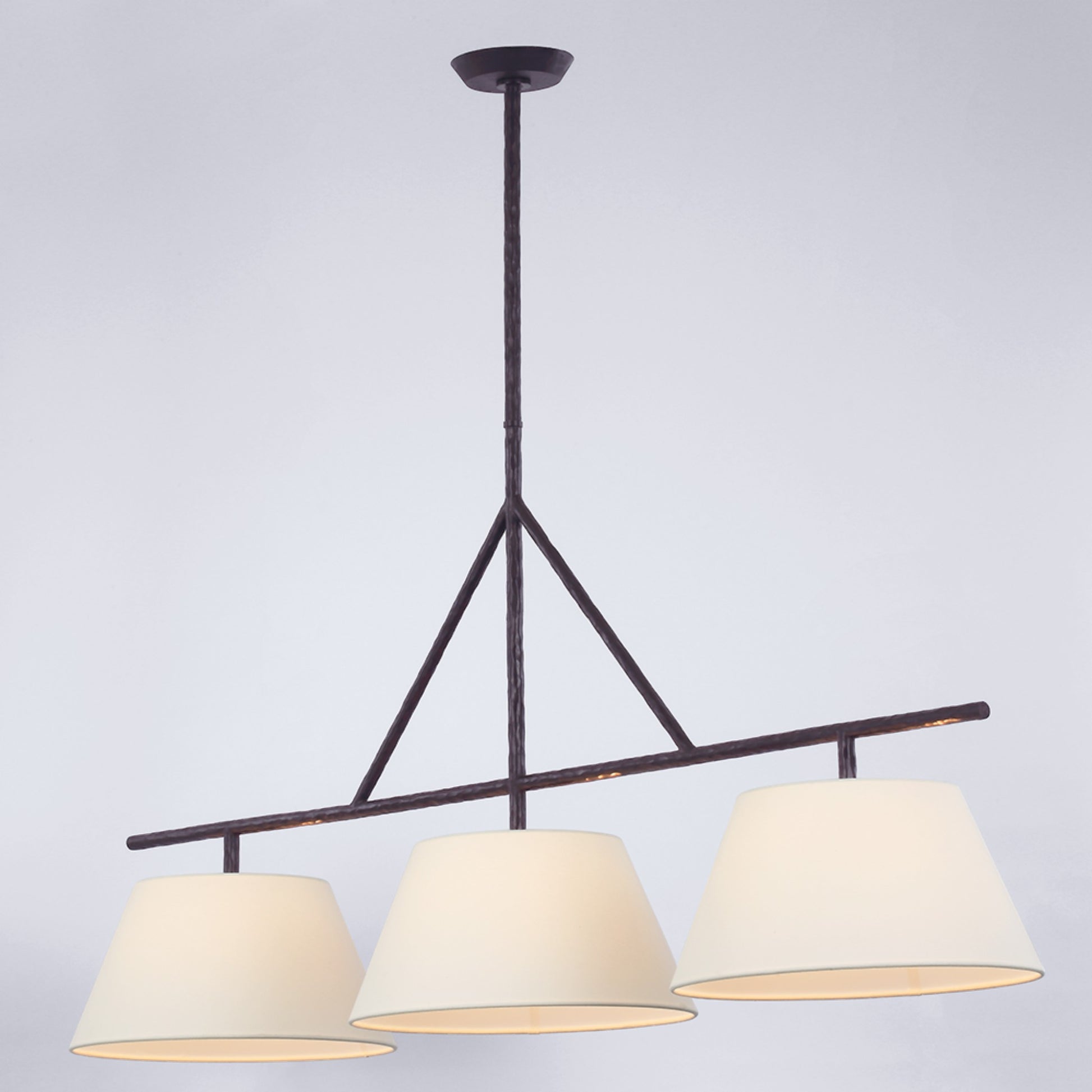 Suzanne Kasler Collette Large Linear Pendant Light - Aged Iron Pendant Light Bloomingdales Lighting   