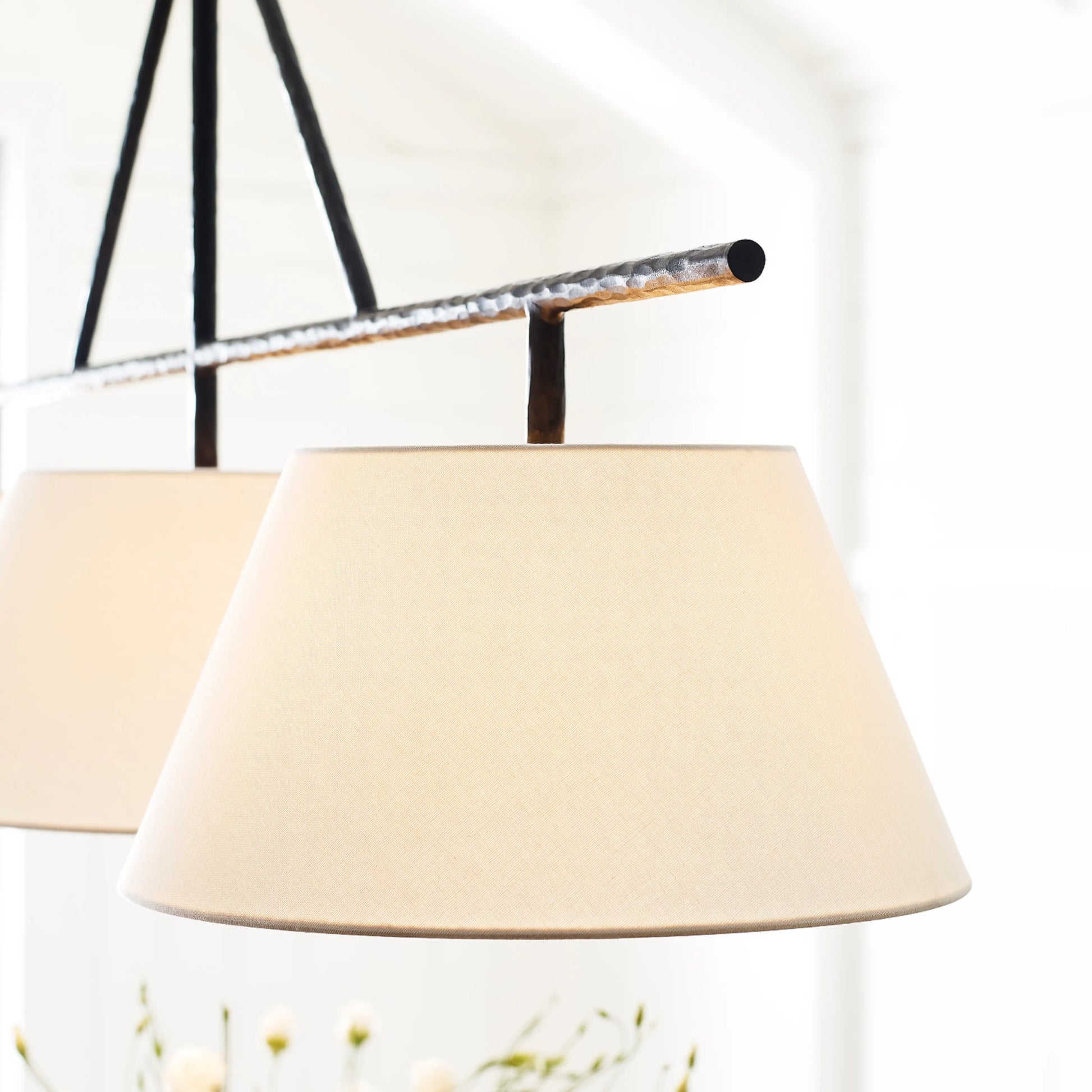 Suzanne Kasler Collette Large Linear Pendant Light - Aged Iron Pendant Light Bloomingdales Lighting   