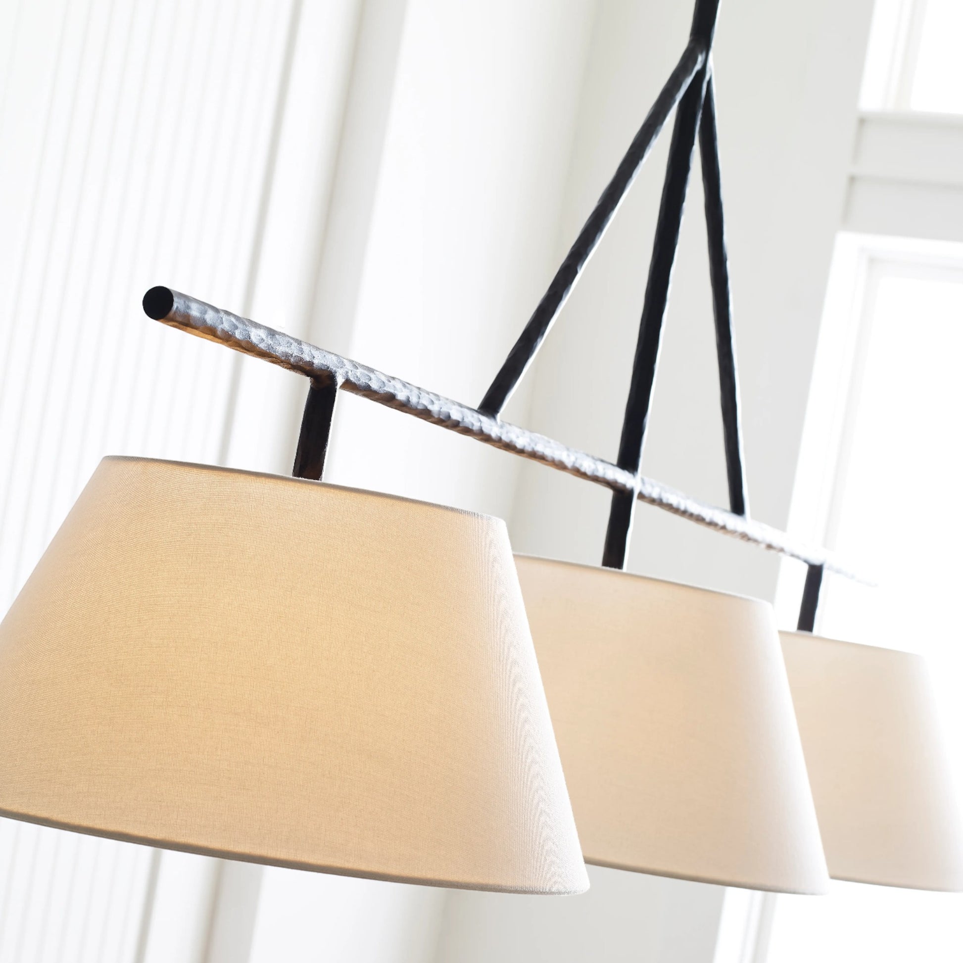 Suzanne Kasler Collette Large Linear Pendant Light - Aged Iron Pendant Light Bloomingdales Lighting   
