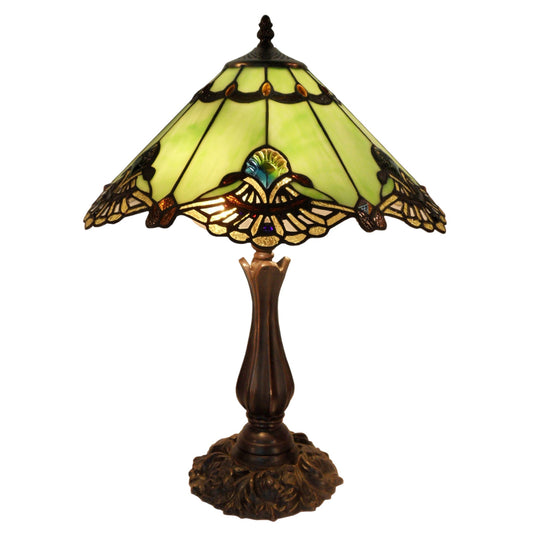 Benita Jade Stained Glass Table Lamp Table Lamp G&G Bros Large