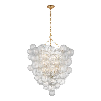 Julie Neill Talia Medium Round Glass Chandelier - Gild Pendant Light Bloomingdales Lighting Grande  