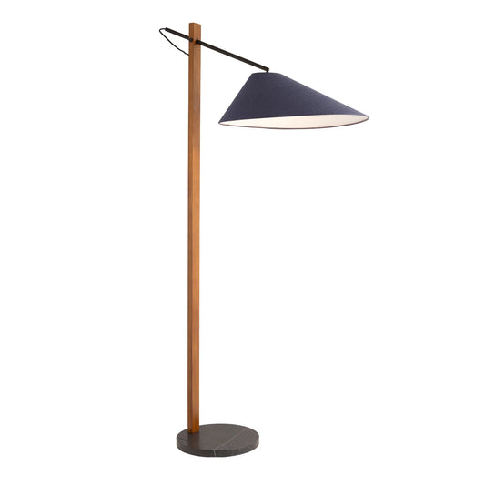 Taran Marble Hanging Stem Floor Lamp - Timber Floor Lamp Mayfield Lighting