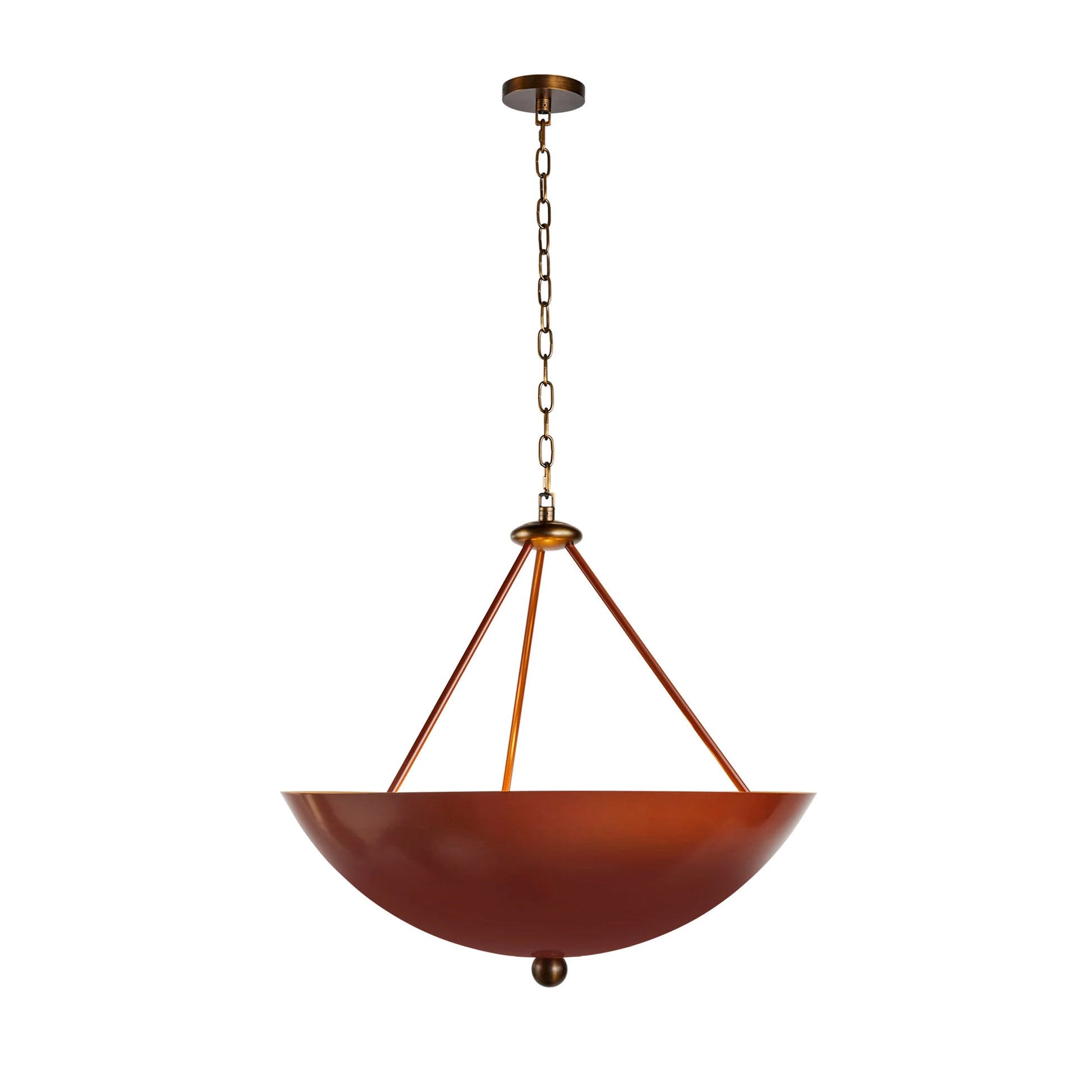 Terri Shannon Bol Lumiere Pendant Light - Manor Red & Aged Brass Pendant Light Bloomingdales Lighting Manor Red