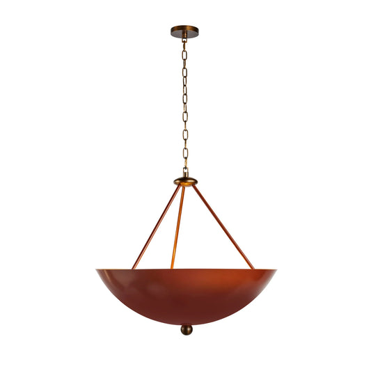 Terri Shannon Bol Lumiere Pendant Light - Manor Red & Aged Brass Pendant Light Bloomingdales Lighting Manor Red
