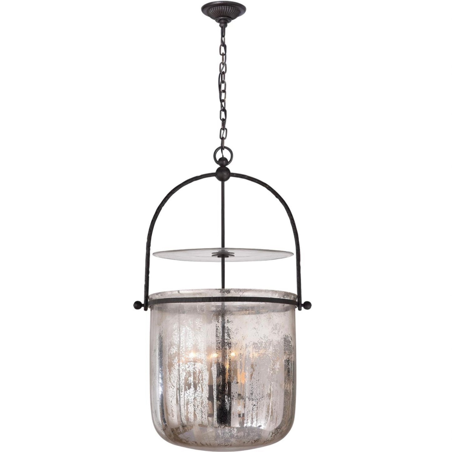 Thomas O'Brien Lorford Vintage Smoke Bell Lantern Light Pendant Light Bloomingdales Lighting   