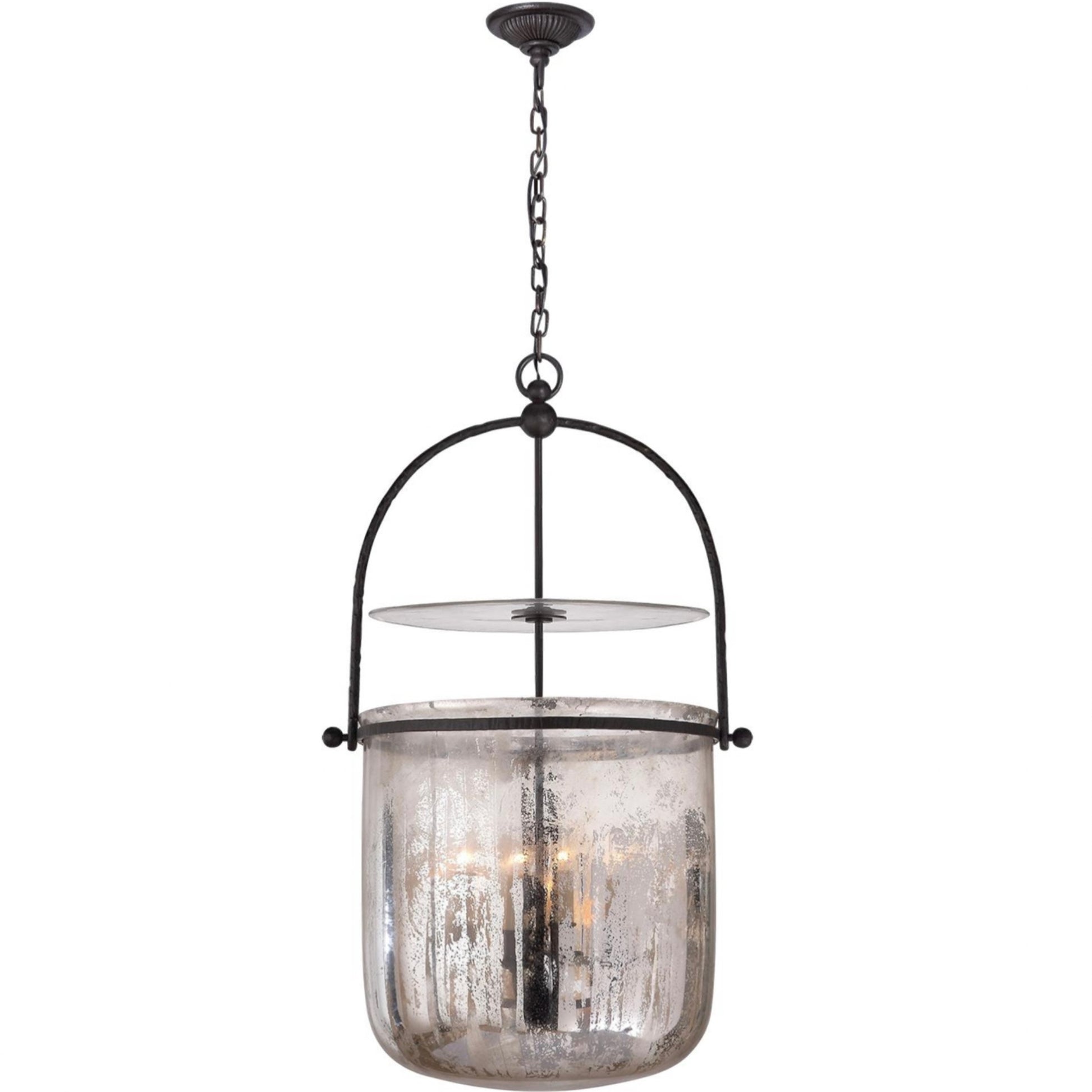 Thomas O'Brien Lorford Vintage Smoke Bell Lantern Light Pendant Light Bloomingdales Lighting   