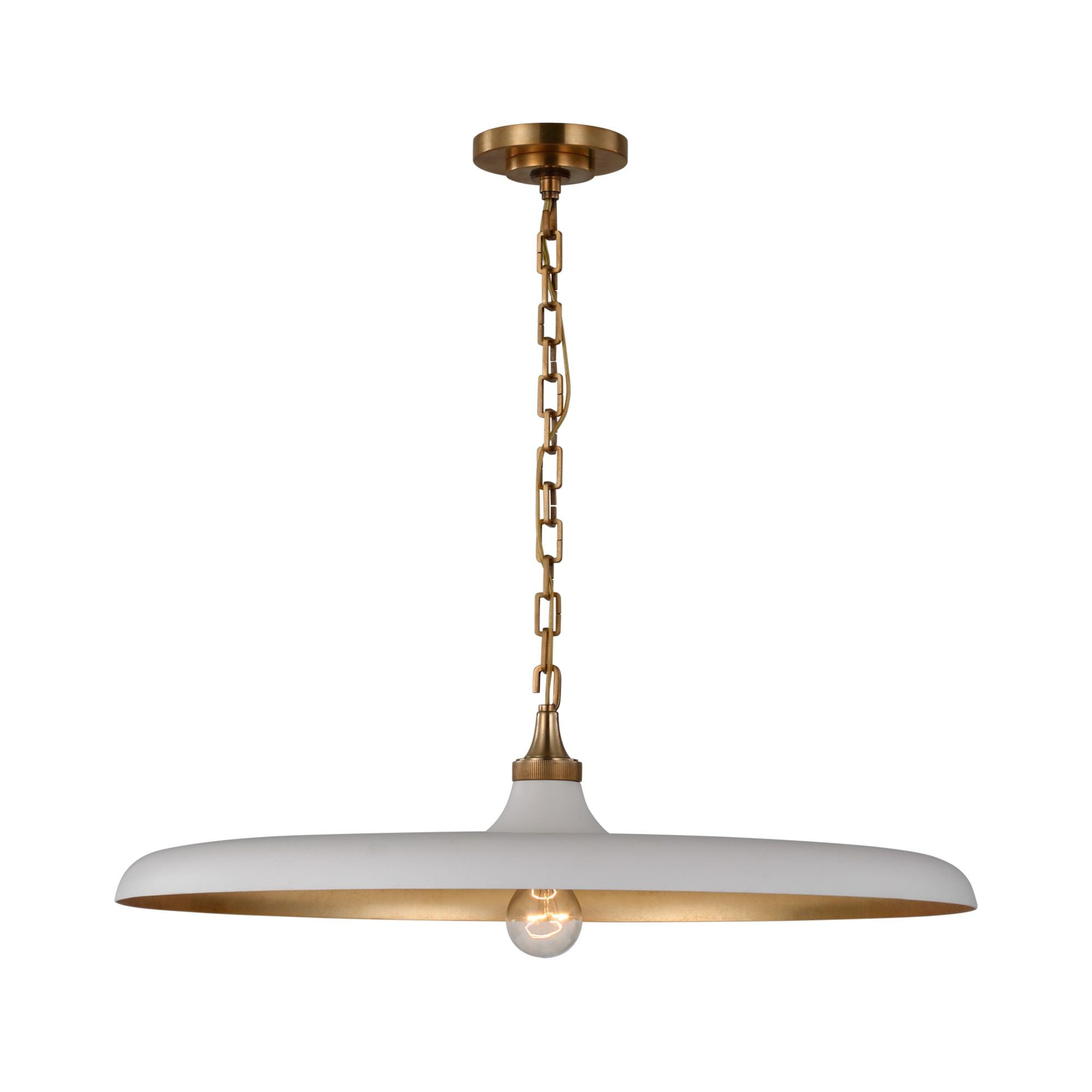 Thomas O'Brien Piatto Large Pendant Light - Iron and Brass – Luxe ...