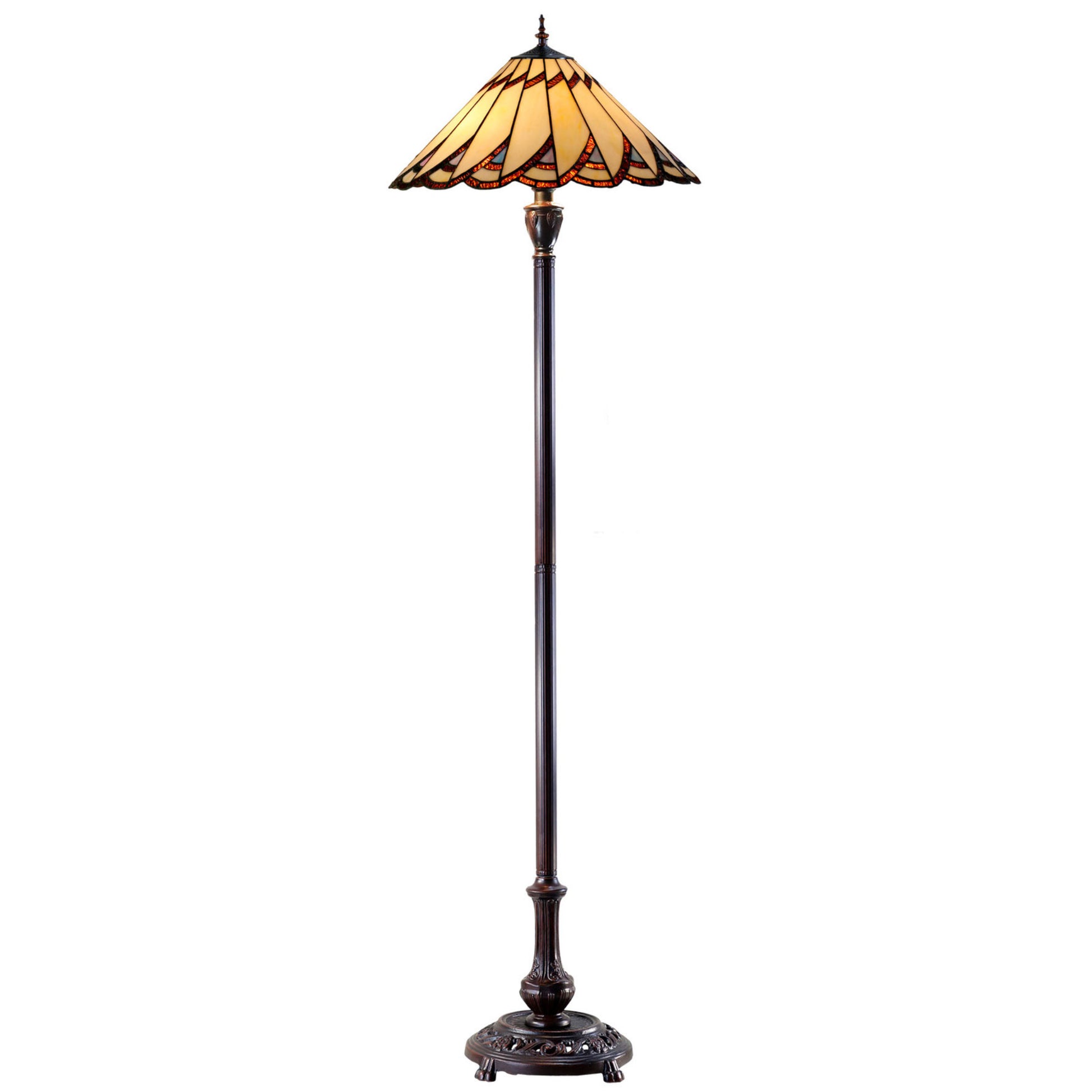 Vermont Tiffany Stained Glass Floor Lamp Floor Lamp G&G Bros