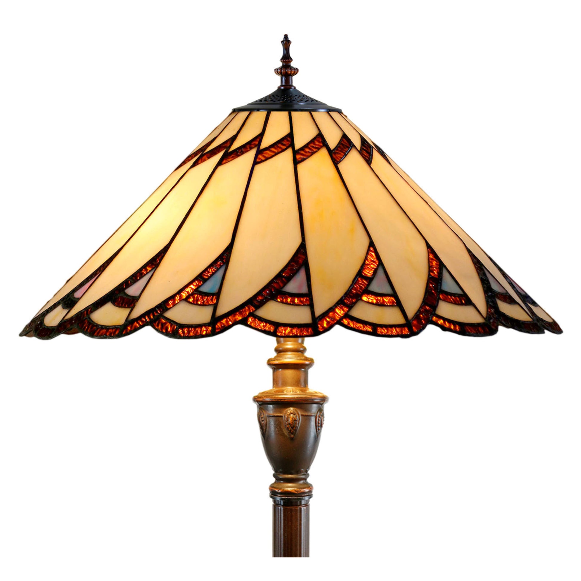 Vermont Tiffany Stained Glass Floor Lamp Floor Lamp G&G Bros