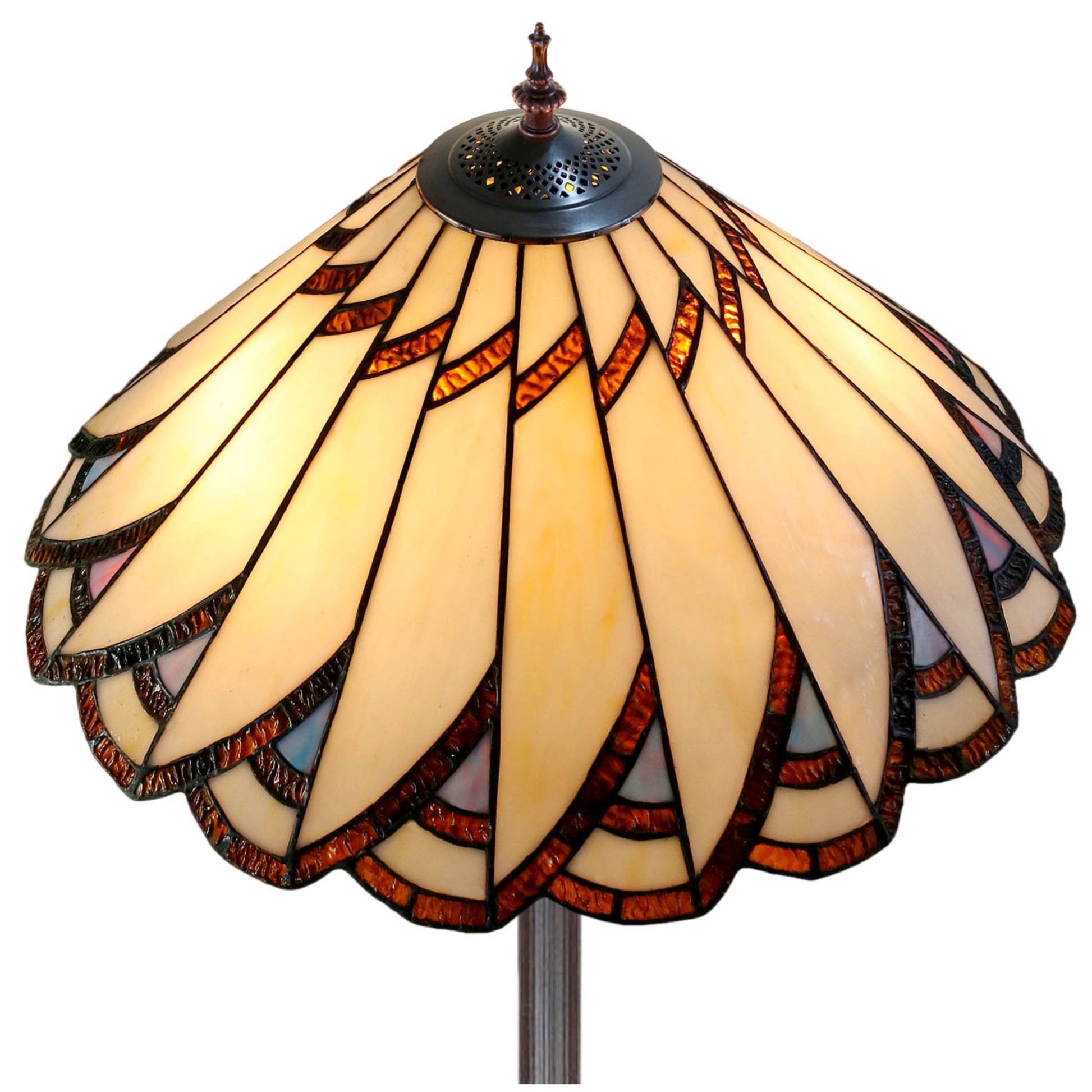 Vermont Tiffany Stained Glass Floor Lamp Floor Lamp G&G Bros