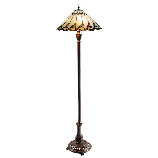 Vermont Tiffany Stained Glass Floor Lamp Floor Lamp G&G Bros