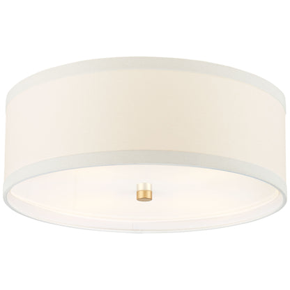 Kate Spade Walker Medium Flush Mount Ceiling Light - White / Burnished Silver Ceiling Flush Mount Bloomingdales Lighting White Medium