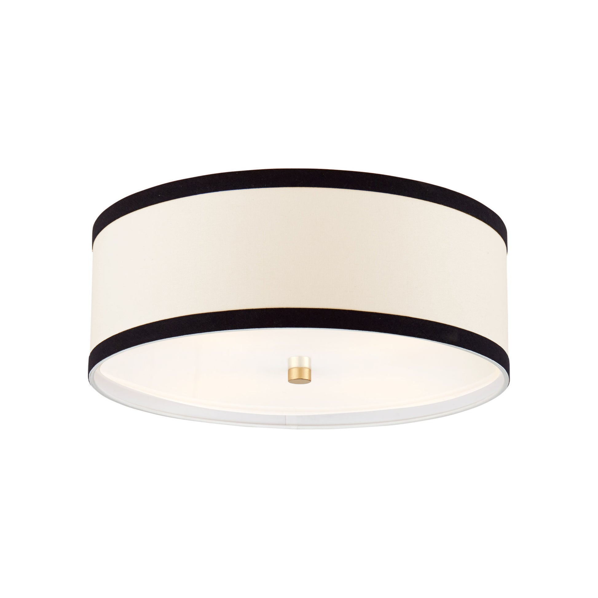 Kate Spade Walker Medium Flush Mount Ceiling Light - White / Burnished Silver Ceiling Flush Mount Bloomingdales Lighting Black Trim Medium