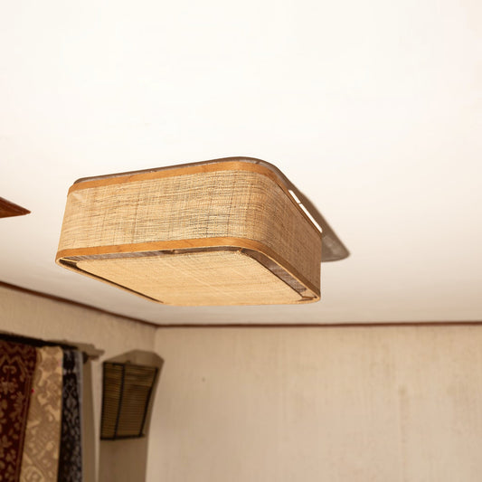 Wien Natural Weave Ceiling Flush Light - Natural Rattan Ceiling Flush Mount Gypset Cargo