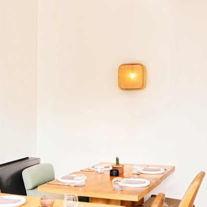 Wien Natural Weave Wall Sconce - Natural Rattan Wall Light Gypset Cargo