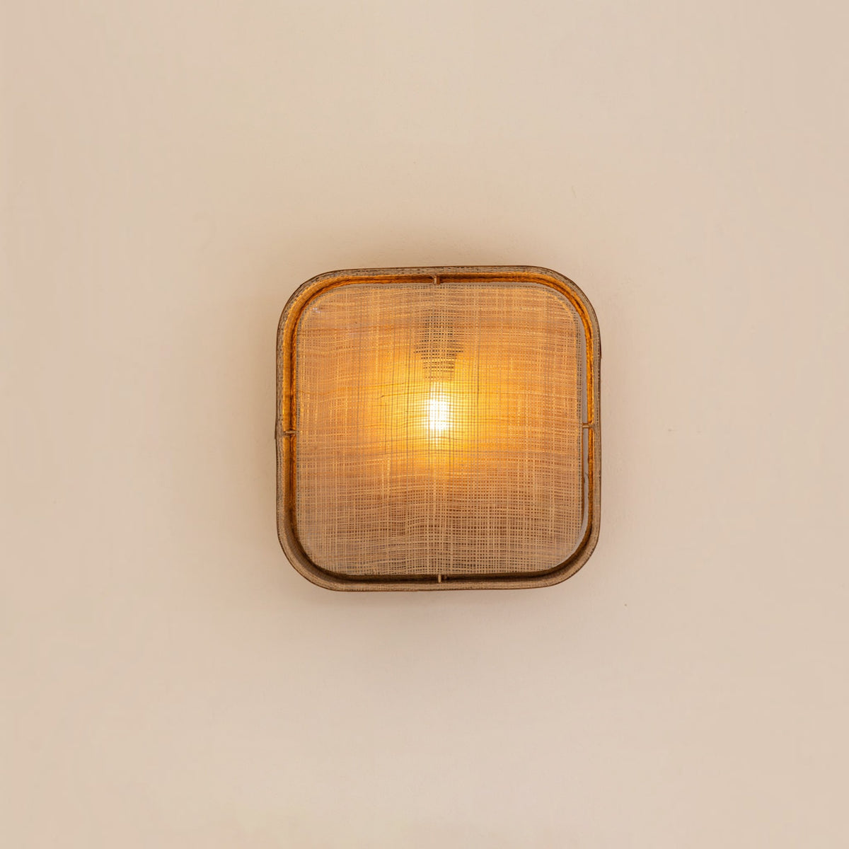 Wien Natural Weave Wall Sconce - Natural Rattan Wall Light Gypset Cargo