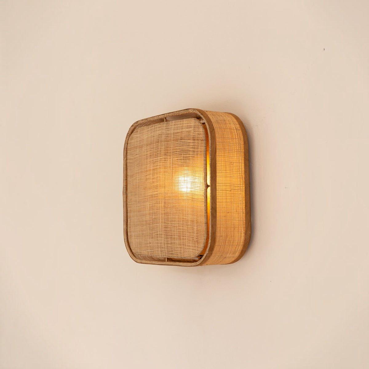 Wien Natural Weave Wall Sconce - Natural Rattan Wall Light Gypset Cargo