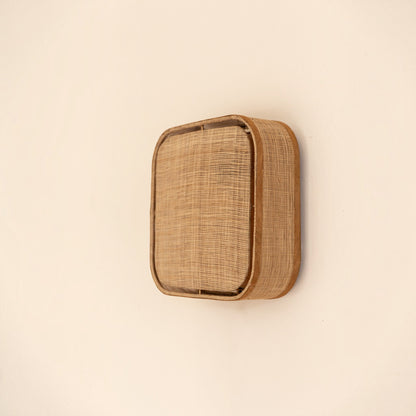 Wien Natural Weave Wall Sconce - Natural Rattan Wall Light Gypset Cargo