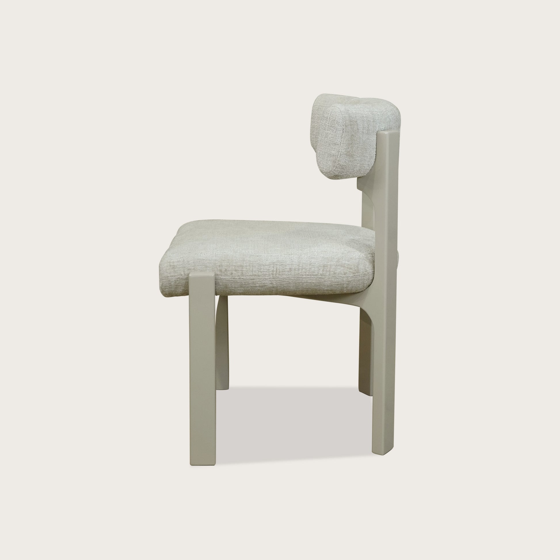 Adrien Open Back Fabric Dining Chair - Beige Dining Chair Raffine