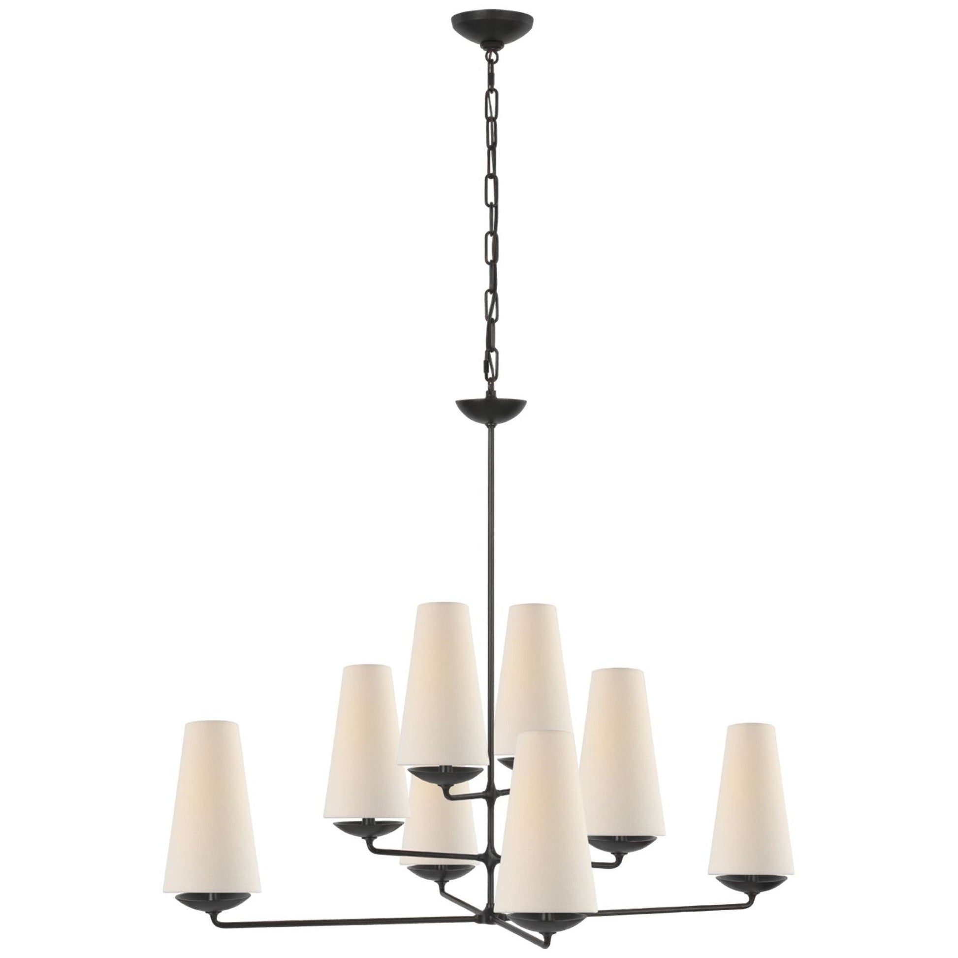 AERIN Fontaine Large Offset Chandelier Pendant Light Bloomingdales Lighting Aged Iron