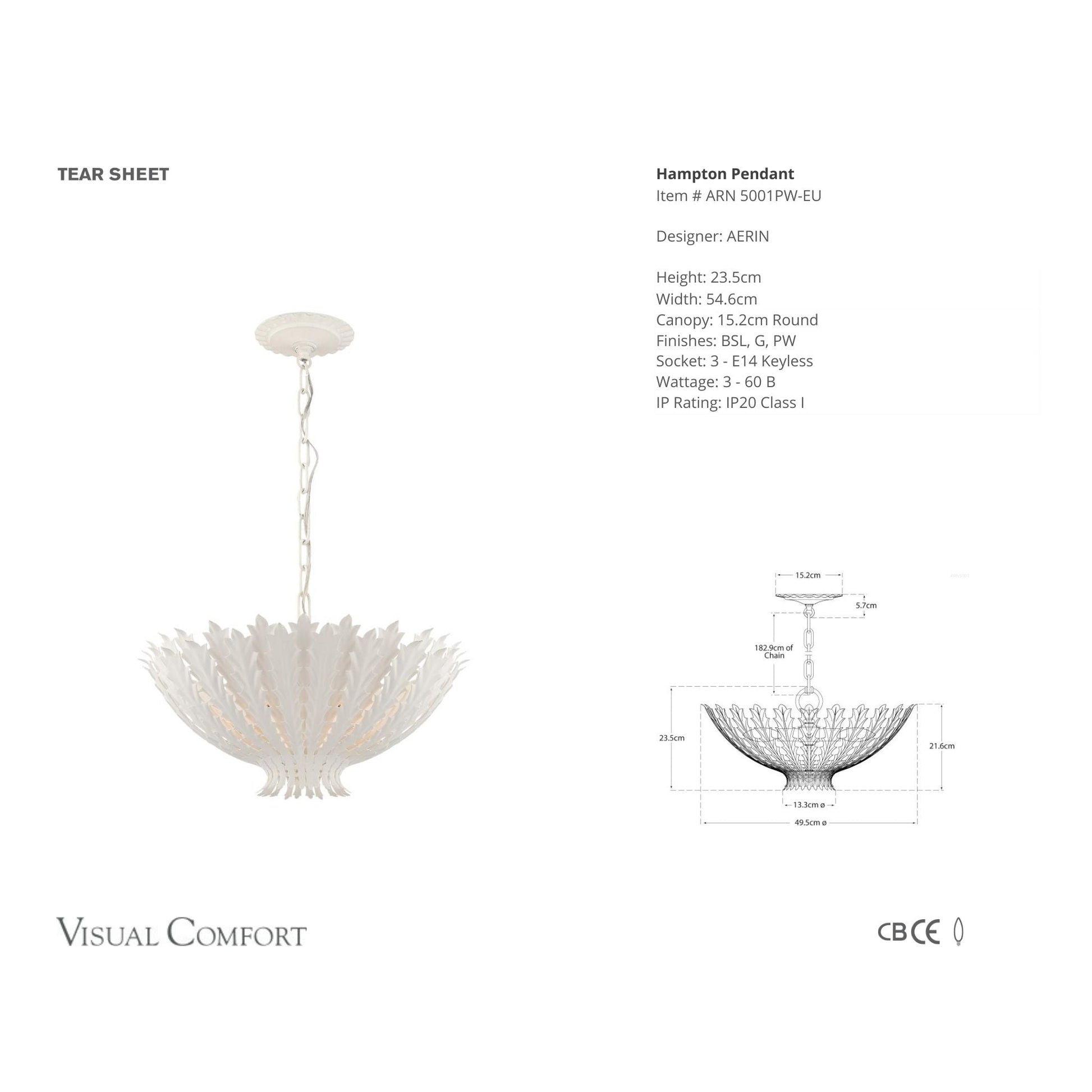 AERIN Hampton Small Reef Chandelier - Plaster White Pendant Light Bloomingdales Lighting   