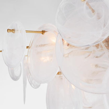 AERIN Loire Gold Large Glass Chandelier Pendant Light Bloomingdales Lighting   
