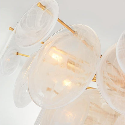 AERIN Loire Gold Large Glass Chandelier Pendant Light Bloomingdales Lighting   