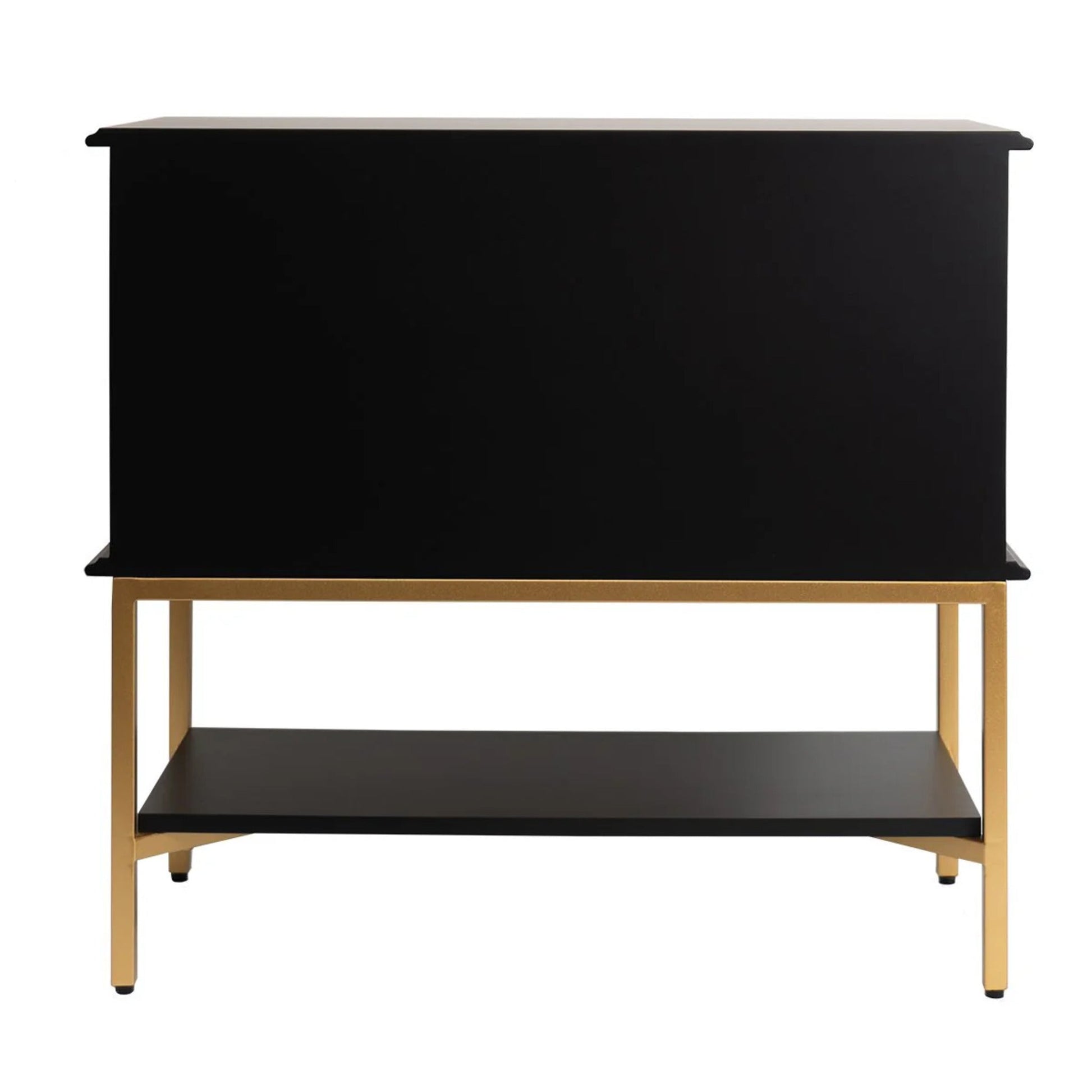 Aimee Large Two Drawer Bedside Table - Black Bedside Table Cafe Lighting & Living   