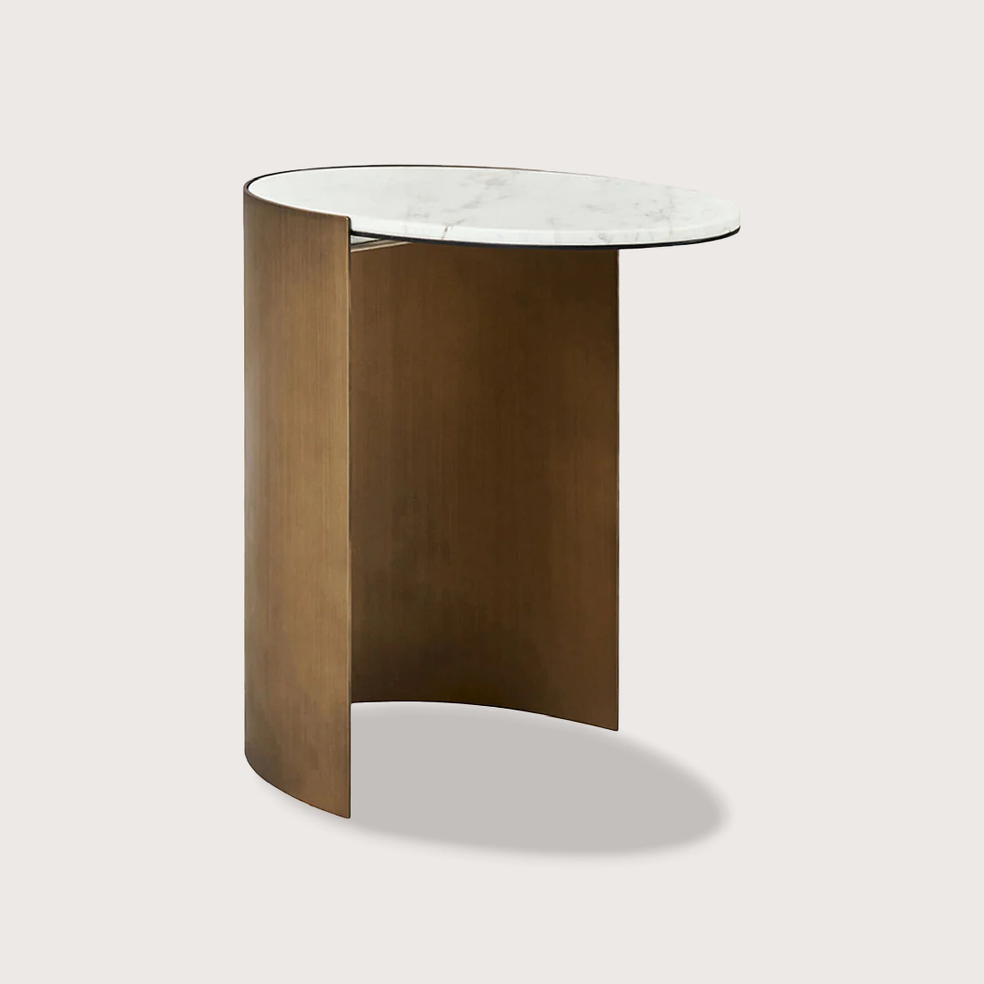 Aline Marble Side Table - Brass Side Table Raffine Default Title