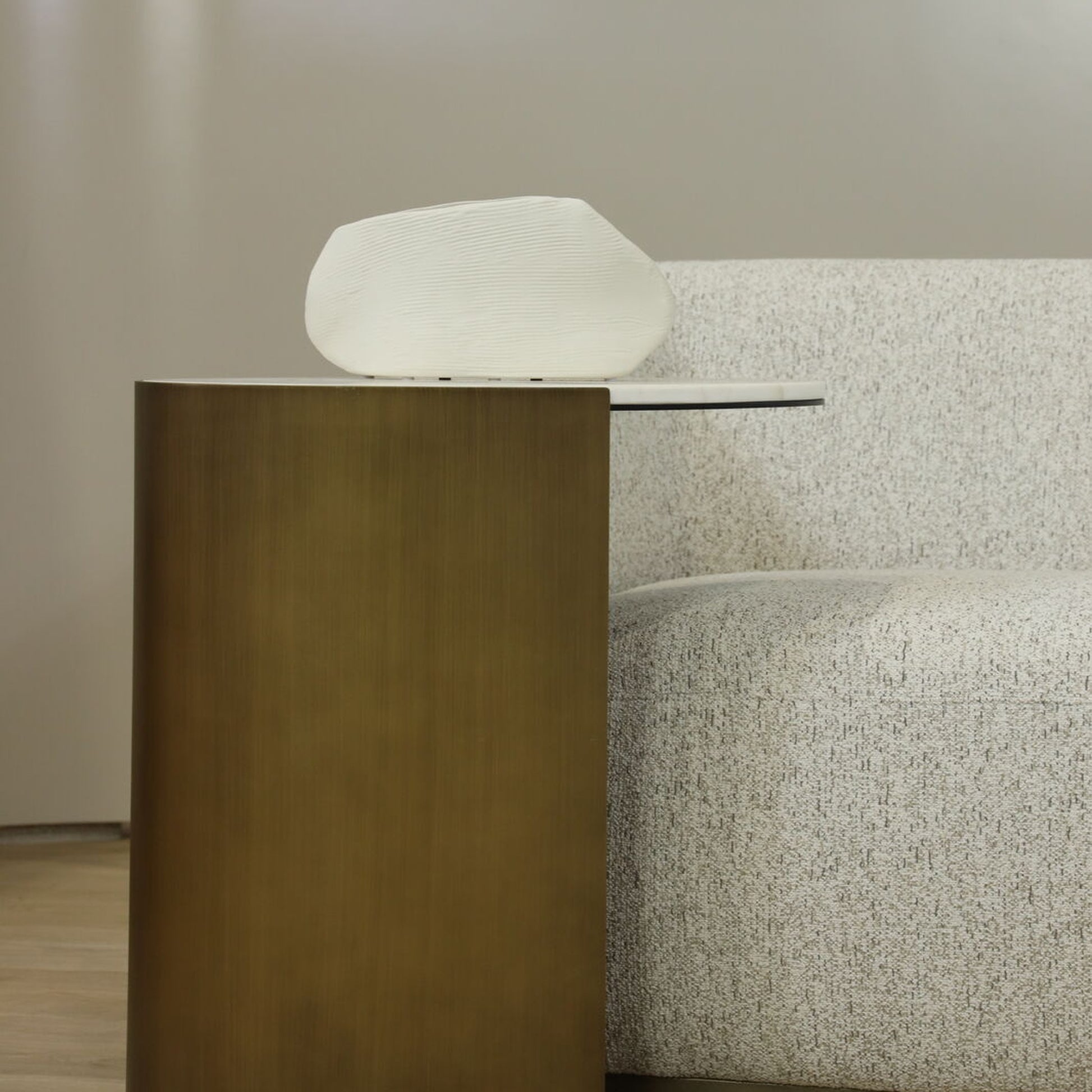 Aline Marble Side Table - Brass Side Table Raffine