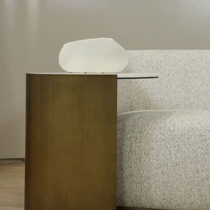 Aline Marble Side Table - Brass Side Table Raffine