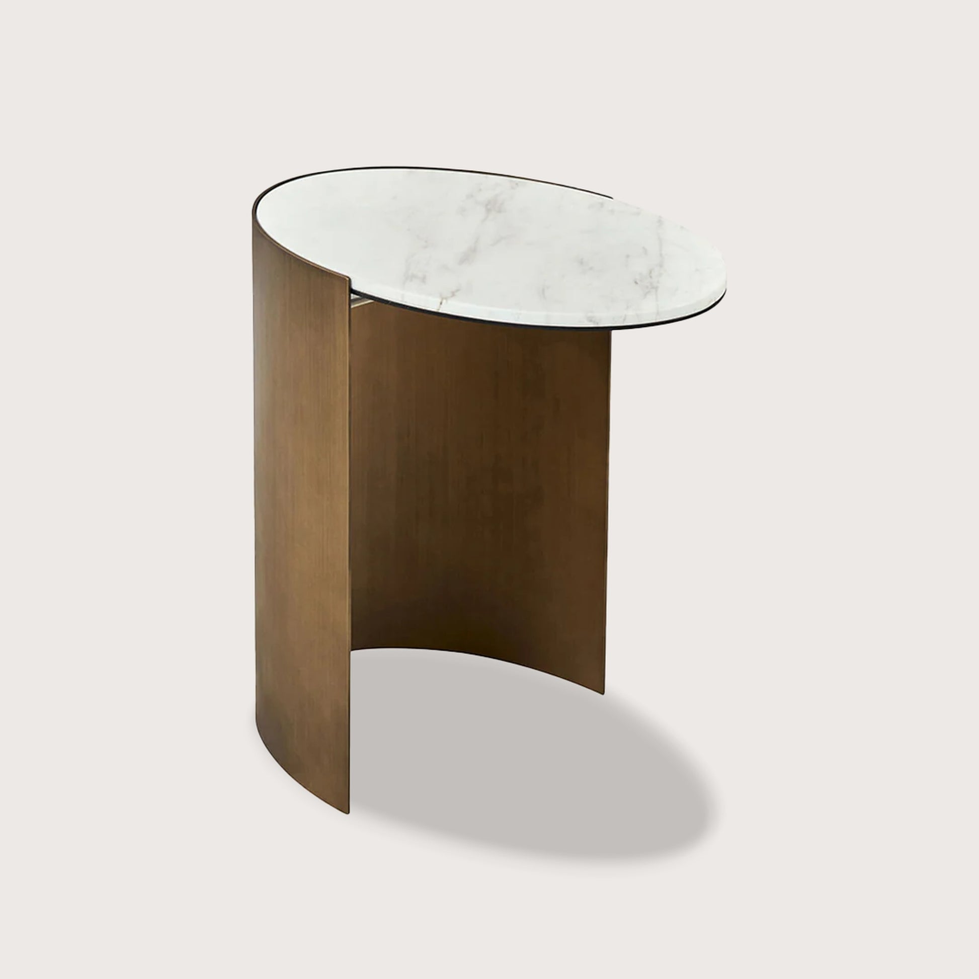 Aline Marble Side Table - Brass Side Table Raffine